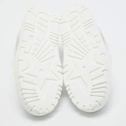 Dior Blue/White Canvas and Mesh Dior Addict  Sneakers Size 38