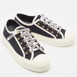 Pre Owned Dior Black Canvas Walk'n'Dior Sneakers Size 37