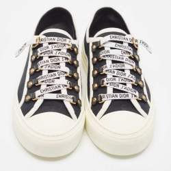 Pre Owned Dior Black Canvas Walk'n'Dior Sneakers Size 37