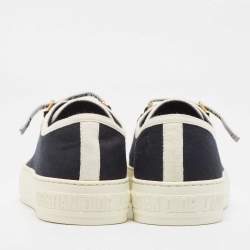 Pre Owned Dior Black Canvas Walk'n'Dior Sneakers Size 37