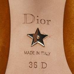 Dior Mustard Yellow Velvet Dior Soul Pumps Size 36
