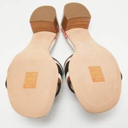 Dior Multicolor Canvas Dway Slide Sandals Size 39