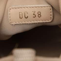 Dior Beige Neoprene and Rubber D-Connect Low Top Sneakers Size 38