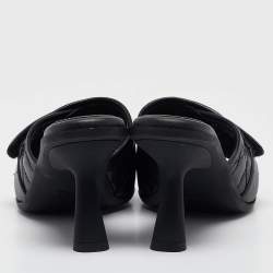 Pre Owned Dior Black Leather Diorevolution Slide Sandals Size 37