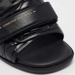 Pre Owned Dior Black Leather Diorevolution Slide Sandals Size 37