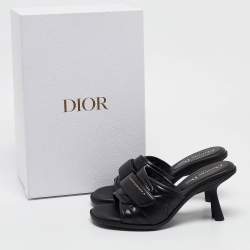 Pre Owned Dior Black Leather Diorevolution Slide Sandals Size 37