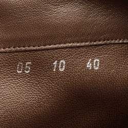 مملوكة مسبقًا Dior Brown Suede and Leather Biker High Boots Size 40