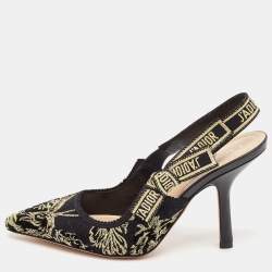 Dior Black/Gold  Fabric and Lurex Fabric J'Adior Pumps Size 36.5