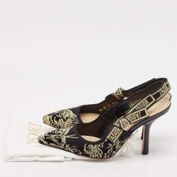 Dior Black/Gold  Fabric and Lurex Fabric J'Adior Pumps Size 36.5