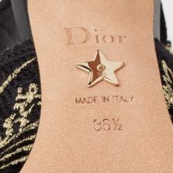 Dior Black/Gold  Fabric and Lurex Fabric J'Adior Pumps Size 36.5