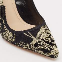Dior Black/Gold  Fabric and Lurex Fabric J'Adior Pumps Size 36.5