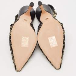 Dior Black/Gold  Fabric and Lurex Fabric J'Adior Pumps Size 36.5