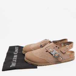 DIOR x Birkenstock Two Tone Suede and Nubuck Tokio Slingback Sandals Size 39
