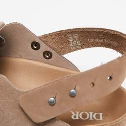 DIOR x Birkenstock Two Tone Suede and Nubuck Tokio Slingback Sandals Size 39