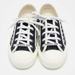 Pre Owned Dior Navy Blue Denim Walk'n'Dior Sneakers Size 36