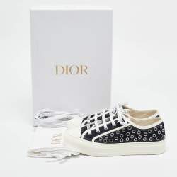 Pre Owned Dior Navy Blue Denim Walk'n'Dior Sneakers Size 36