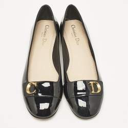 Dior Black Patent Leather C'est Ballet Flats Size 39