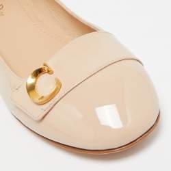 Dior Beige Patent Leather C'est Ballet Flats Size 40