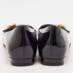 Dior Black Patent Leather C'est Dior Ballet Flats Size 38