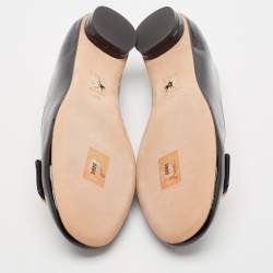 Dior Black Patent Leather C'est Dior Ballet Flats Size 38