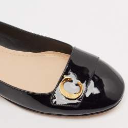 Dior Black Patent Leather C'est Dior Ballet Flats Size 38