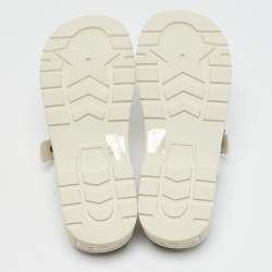 Dior Ivory Leather Diorquake Slide Flats Size 40