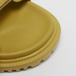 Dior Yellow Leather DiorAct Flat Sandals Size 39