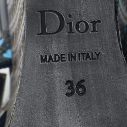 Dior Multicolor Cannage Leather Platform Wedge Sandals Size 36