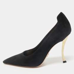 Dior Black Suede D-Fame Pumps Size 39