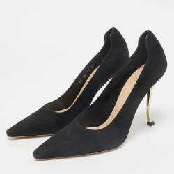 Dior Black Suede D-Fame Pumps Size 39
