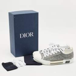Dior Grey Oblique Canvas B23 Low Top Sneakers Size 45