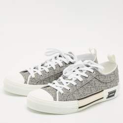 Dior Grey Oblique Canvas B23 Low Top Sneakers Size 45