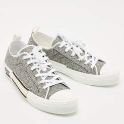 Dior Grey Oblique Canvas B23 Low Top Sneakers Size 45
