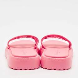 Dior Pink Rubber Dioriviera D-Club Slide Sandals Size 38