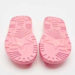 Dior Pink Rubber Dioriviera D-Club Slide Sandals Size 38