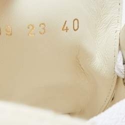 Pre Owned Dior Red/White Floral Embroidered Canvas Walk'n'Dior Sneakers Size 40