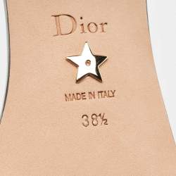 Pre Owned Dior Black Patent Leather C'est Dior Slide Sandals Size 38.5