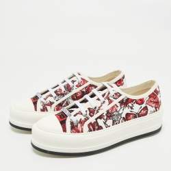 Pre Owned Dior Multicolor  Oblique Canvas Walk'n'Dior Low Top Sneakers Size 39