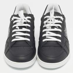 مملوكة مسبقًا Dior Black Leather D-star Lace Up Sneakers Size 39.5