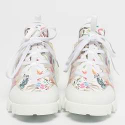 Pre Owned Dior Multicolor Neoprene and PVC D-Connect Sneakers Size 39.5