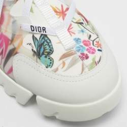 Pre Owned Dior Multicolor Neoprene and PVC D-Connect Sneakers Size 39.5