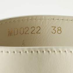 Pre Owned Dior White Leather Diorquake Clogs Size 38