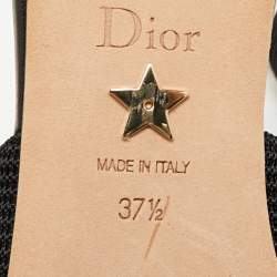 Pre Owned Dior Black Fabric J'adior Slingback Sandals Size 37.5 