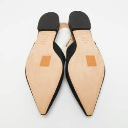 Pre Owned Dior Black Fabric J'adior Slingback Sandals Size 37.5 