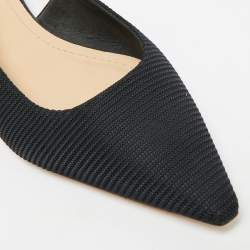 Pre Owned Dior Black Fabric J'adior Slingback Sandals Size 37.5 