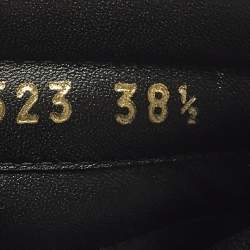 Pre Owned Dior Size 38.5 Black D-Cross Leather Flat Slides 