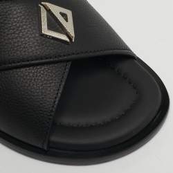 مملوكة مسبقًا صندل ديور فلات جلد أسود مقاس 38