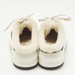 Pre Owned حذاء مولات ديور والك نيفي بلو قطني و شيرلينغ مقاس 39