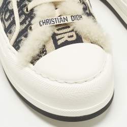 Pre Owned حذاء مولات ديور والك نيفي بلو قطني و شيرلينغ مقاس 39