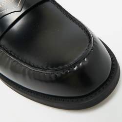 مملوكة مسبقًا Dior Boy Size 39 Black Brushed Leather Flat Mules